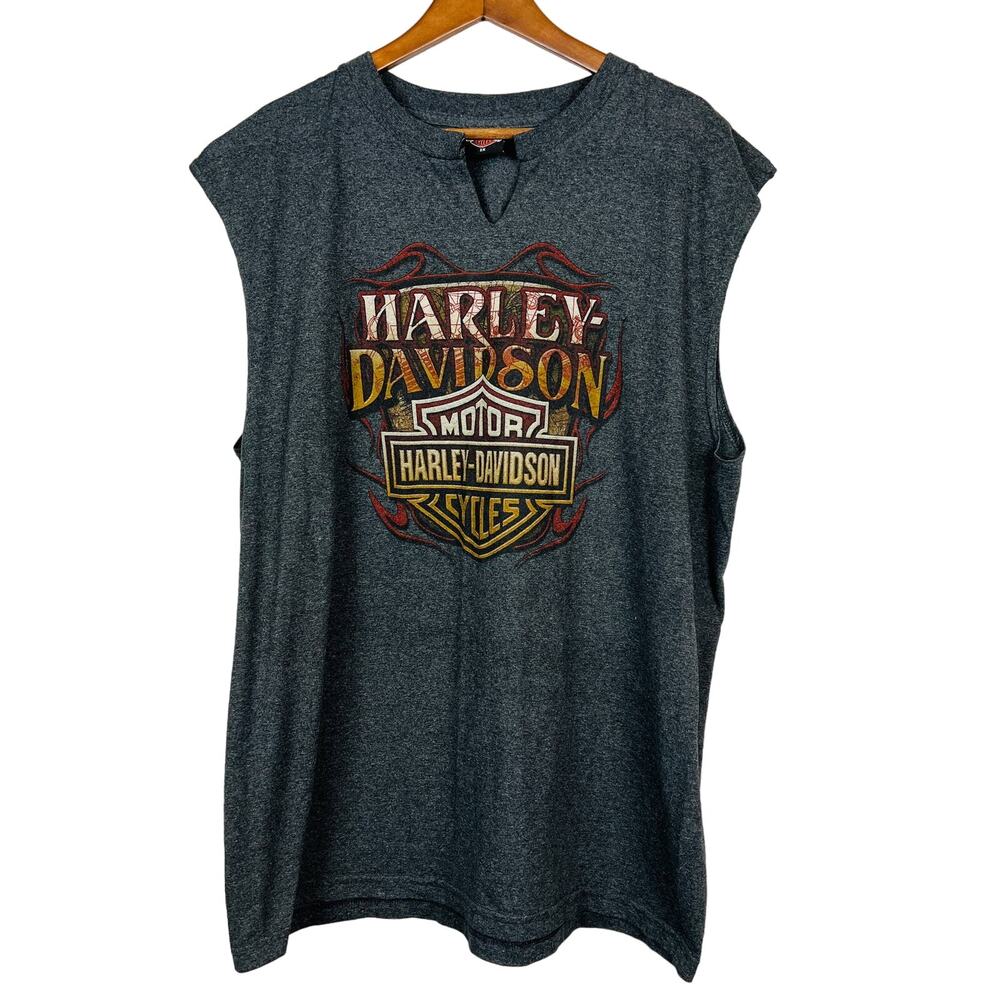 Harley Davidson Graphic Tee Sleeveless Cincinatti Ohio - XXL